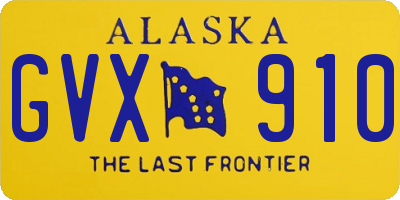 AK license plate GVX910