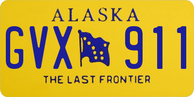 AK license plate GVX911