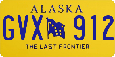 AK license plate GVX912