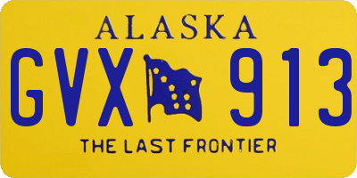 AK license plate GVX913