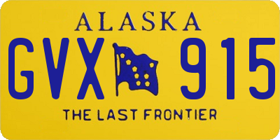 AK license plate GVX915