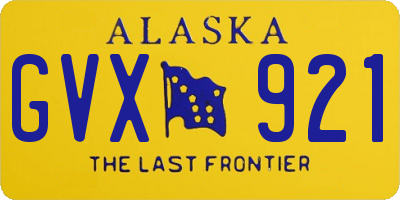 AK license plate GVX921