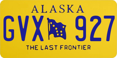 AK license plate GVX927