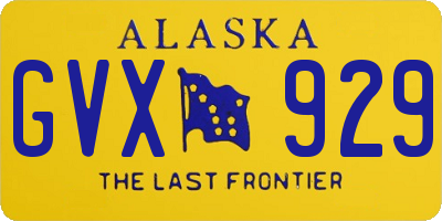 AK license plate GVX929