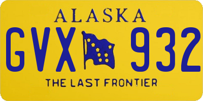 AK license plate GVX932