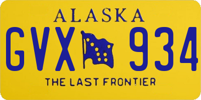 AK license plate GVX934