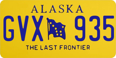 AK license plate GVX935