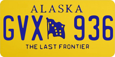 AK license plate GVX936