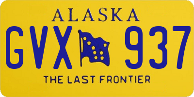 AK license plate GVX937