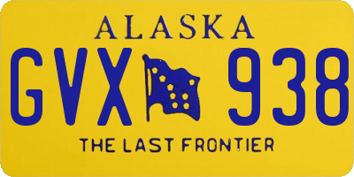 AK license plate GVX938