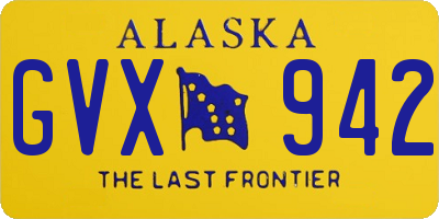 AK license plate GVX942