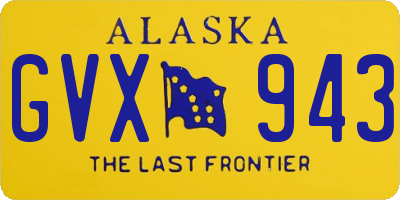 AK license plate GVX943