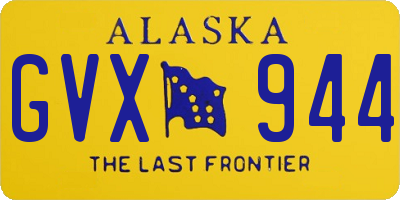 AK license plate GVX944