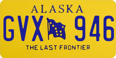 AK license plate GVX946