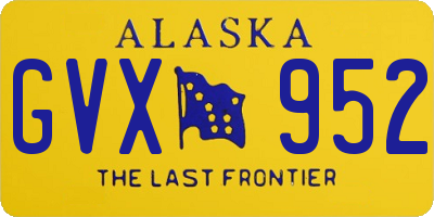 AK license plate GVX952