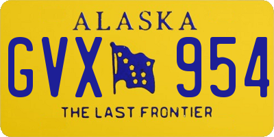 AK license plate GVX954