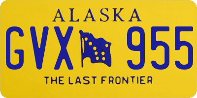 AK license plate GVX955