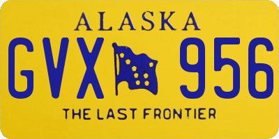 AK license plate GVX956