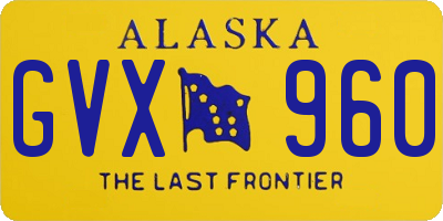 AK license plate GVX960