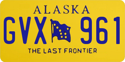 AK license plate GVX961