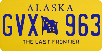 AK license plate GVX963