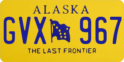 AK license plate GVX967