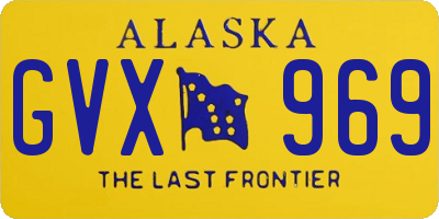 AK license plate GVX969