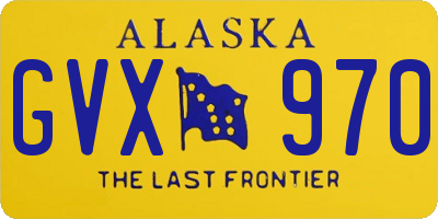 AK license plate GVX970