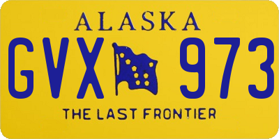 AK license plate GVX973