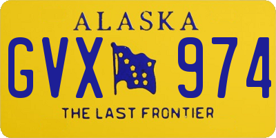 AK license plate GVX974