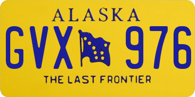 AK license plate GVX976