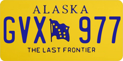 AK license plate GVX977