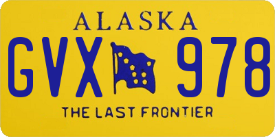 AK license plate GVX978