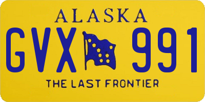 AK license plate GVX991