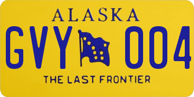 AK license plate GVY004