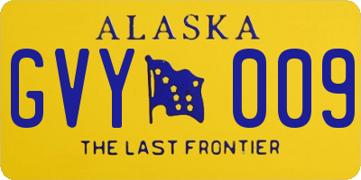AK license plate GVY009