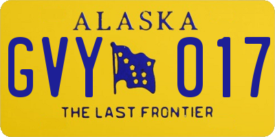 AK license plate GVY017