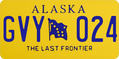 AK license plate GVY024