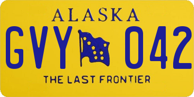 AK license plate GVY042