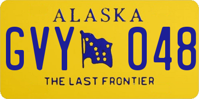 AK license plate GVY048