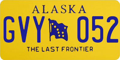 AK license plate GVY052