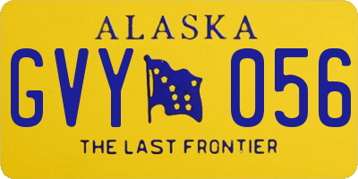 AK license plate GVY056