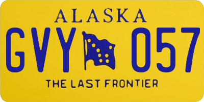 AK license plate GVY057