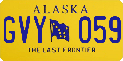 AK license plate GVY059