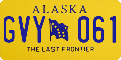 AK license plate GVY061