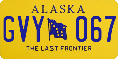 AK license plate GVY067