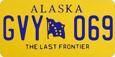 AK license plate GVY069