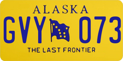 AK license plate GVY073