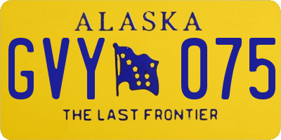 AK license plate GVY075