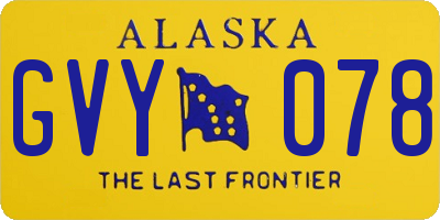 AK license plate GVY078